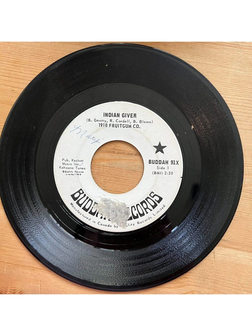 1910 Fruitgum Co. - Indian Giver/Pow Wow 45rpm VG+ R20